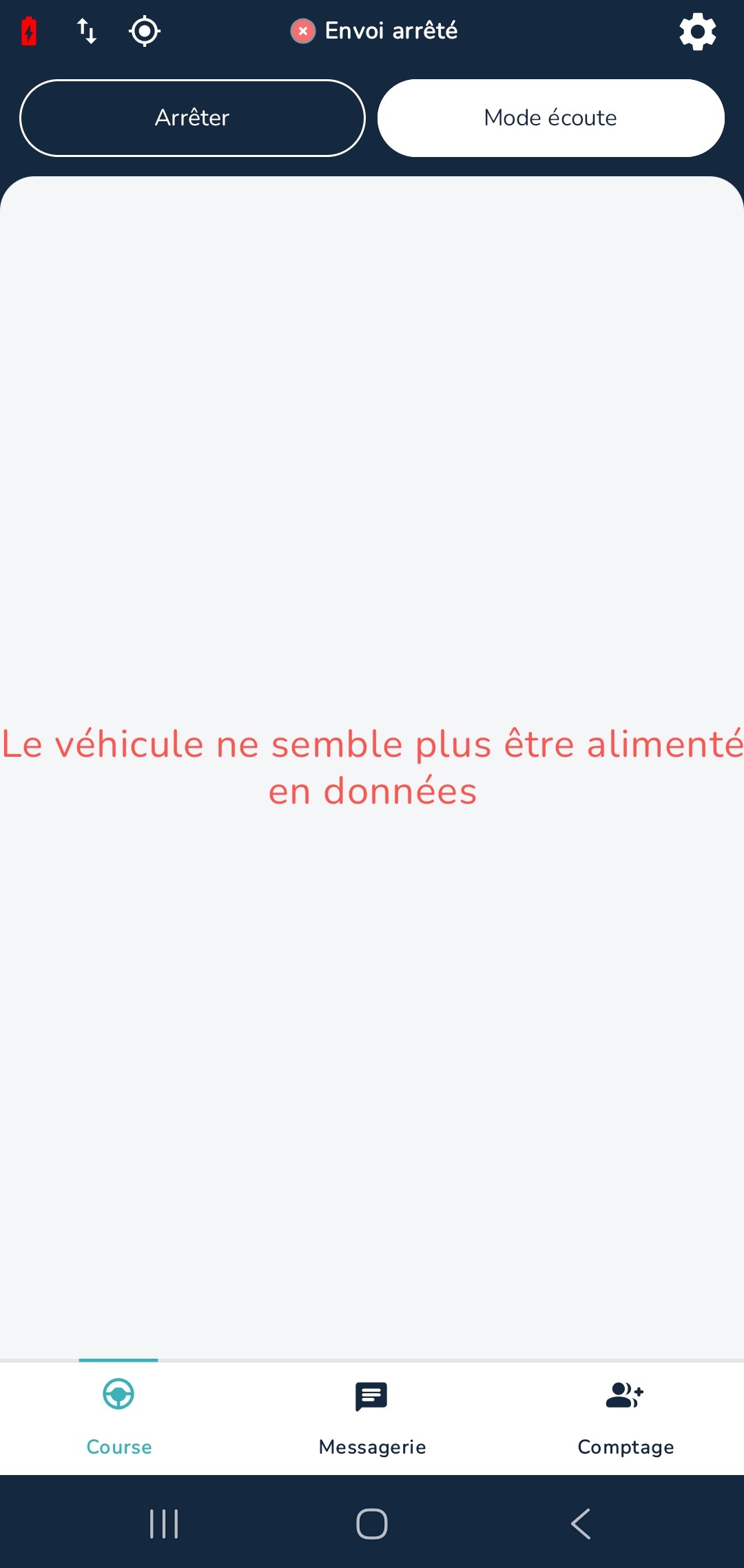 Pas alimenté en données