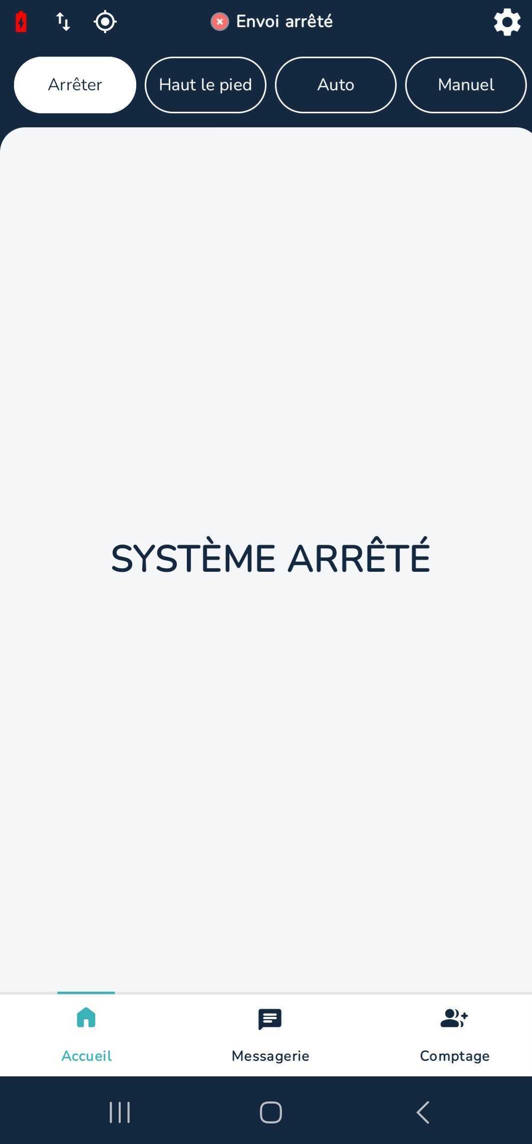 Sélection du mode manuel