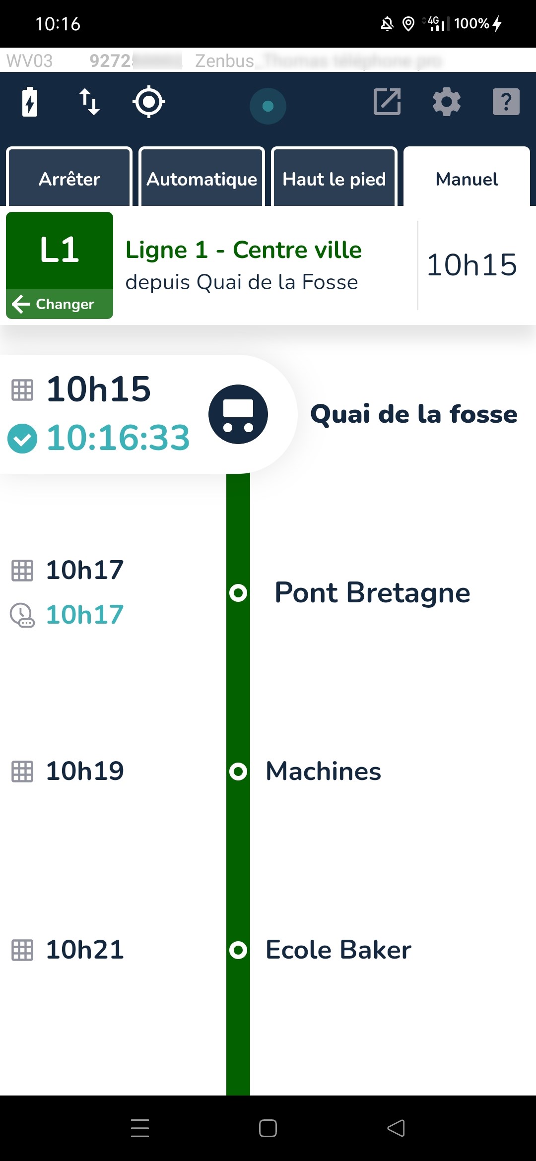 Véhicule à l'heure